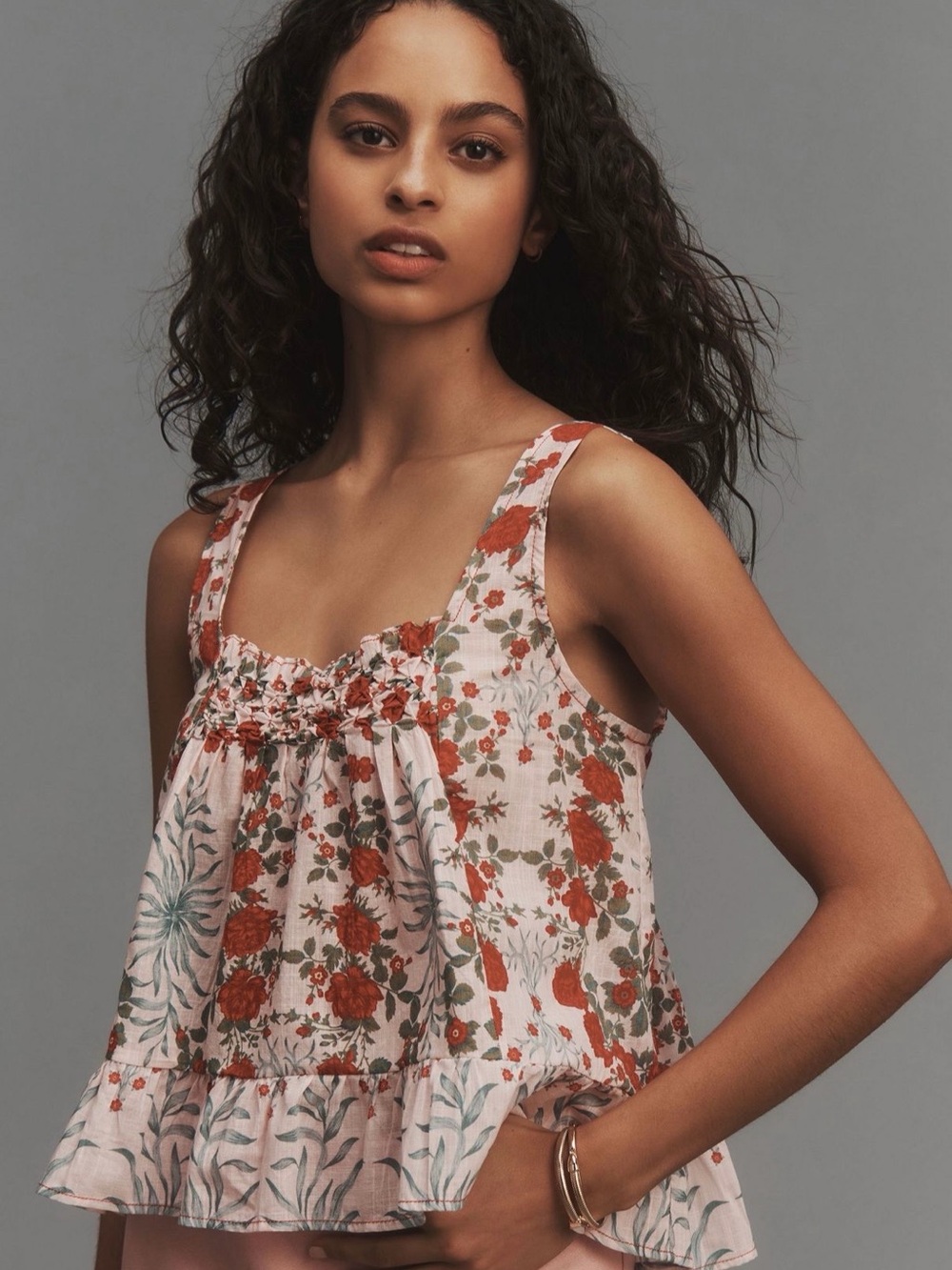 Anthropologie - Maeve Mixed Print Swing Tank